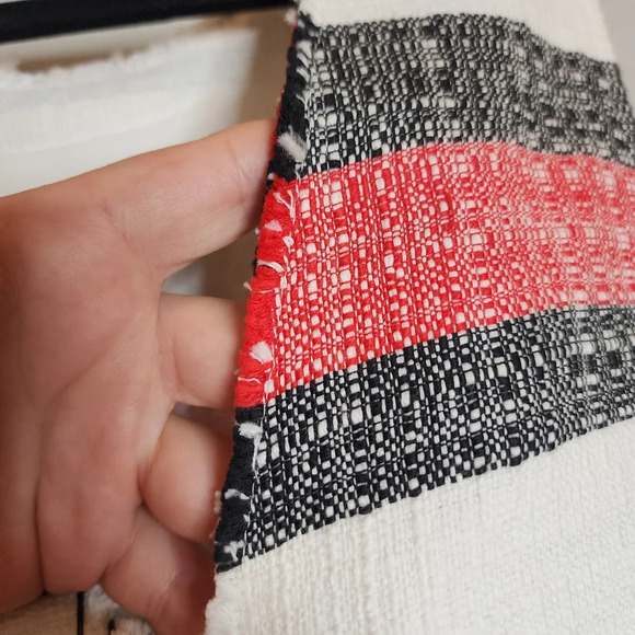 NWT Dolce Vita Cutout Sleeveless Fringe Red white black stripe mini dress xs - Picture 11 of 15